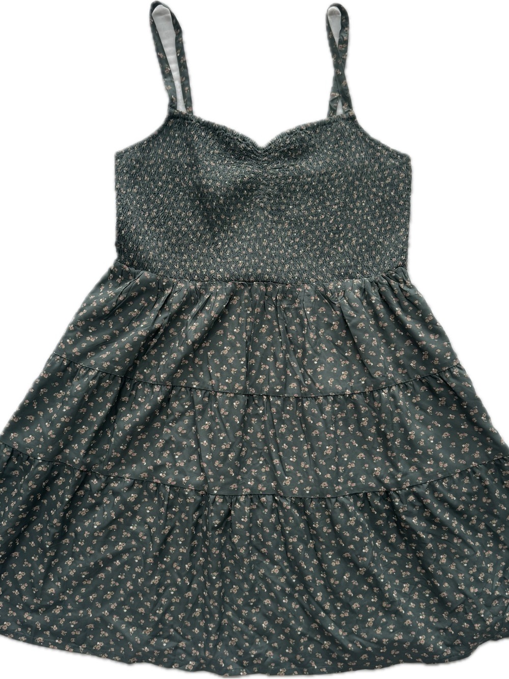 NWT MADEWELL Women's XL Tucker Tie Strap Minidress - Architect Green